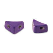 Tile beads triangle Grape Purple