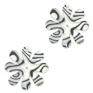 Statement charms flower 25mm Anthracite Grey