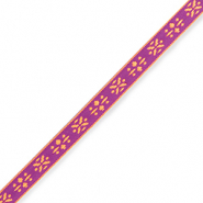 Ribbon text flowers Neon Purple-Orange
