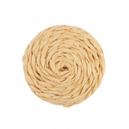 Raffia pendants 25mm Light Peach