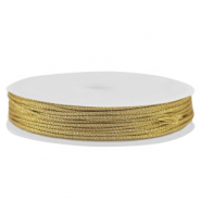 Macramé bead cord braided 1mm Gold Metallic