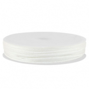 Macramé bead cord braided 1mm White Metallic
