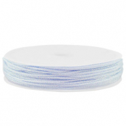 Macramé bead cord braided 0,8mm Light Blue-Purple Metallic
