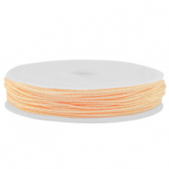 Macramé bead cord braided 0,8mm Peach Metallic