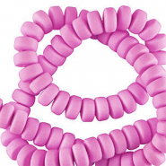 Polymer beads rondelle 7mm Pink