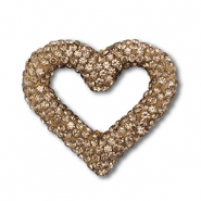 Bohemian beads heart Taupe Brown