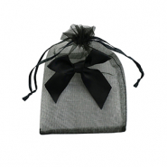 Jewellery Organza Bag with bow Black