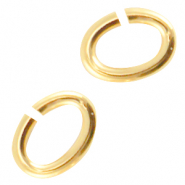 DQ European metal oval jump ring Gold (nickel free)