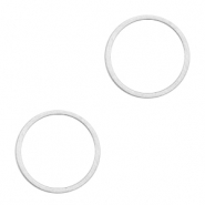 DQ European metal connector closed ring 15 mm Antique Silver (nickel free)