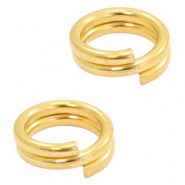 DQ European metal findings split ring 5mm Gold (nickel free)