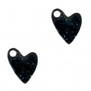 Plexx charms heart shimmery Black