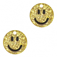 Plexx charms smiley Gold Glitter