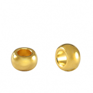 DQ European metal beads rondelle 7mm Gold (nickel free)