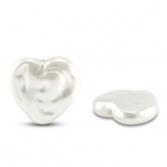 Imitation freshwater pearls heart White