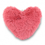 Statement charms pompom heart Dark Pink