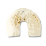 Polymer pendants arch Off White-Beige-Gold