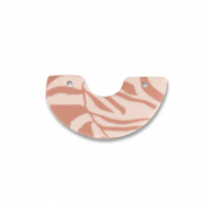 Polymer pendants arch Light Peach Pink-Light Brown
