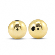 Metal-look beads round 12mm Gold Metallic