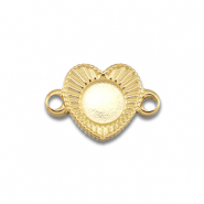 BY31® Stainless steel connector with setting for SS20 flat back Gold