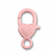 Colourful jewellery findings lobster clasp heart Pink