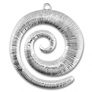 Stainless steel charms spiral Silver