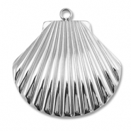 Stainless steel charms shell Silver