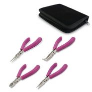 Beadalon 4 piece tool set Black/Purple-Silver