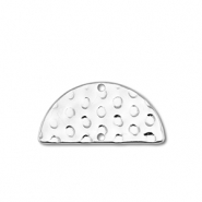 Stainless steel charms / connector semicircle Silver