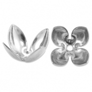 Stainless steel findings bead cap flower Silver