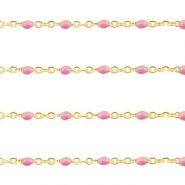 Stainless steel findings belcher chain 1mm Vintage Pink-Gold