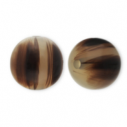 Resin beads 14mm Sand Beige-Brown