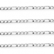 Aluminium findings belcher chain figaro link Silver