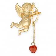 Statement brooches cupid Gold-Red