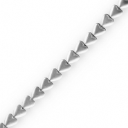 Round hematite beads heart Silver