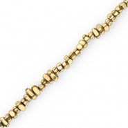 Round hematite beads Gold