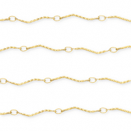 Stainless steel findings belcher chain waves Gold