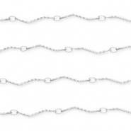 Stainless steel findings belcher chain waves Silver