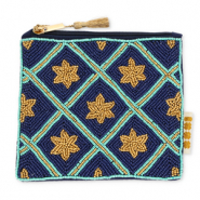 BY31® Pouch stars Dark Blue-Light Teal Blue-Gold