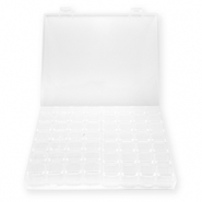 Jewellery storage box with 14x4 compartments Transparent