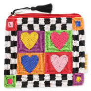 BY31® Pouch hearts & cubes Black-White-Multicolour