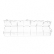 Jewellery storage box with 7 compartments Transparent
