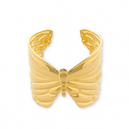 Stainless steel bracelets bangle butterfly Gold