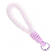 Trendy phone cord pluche Pastel Lilac