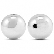 Metal-look beads round 18mm Silver Metallic