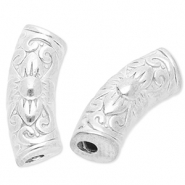 Stainless steel beads tube Silver