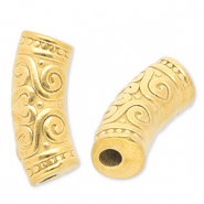 Stainless steel beads tube Gold