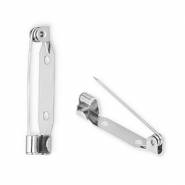 Stainless steel findings brooch pin Silver