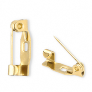 Stainless steel findings brooch pin Gold