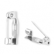Stainless steel findings brooch pin Silver