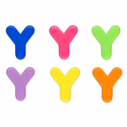 Acrylic letter beads letter Y Multicolour